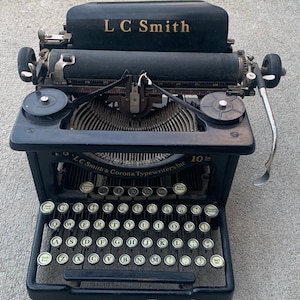 L C Smith Typewriter - Etsy