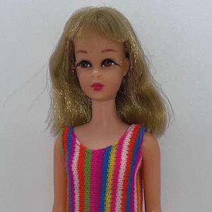 Vintage 1966 Barbie Blond Francie Doll, Twist N&#39; Turn Bendable Legs, Original Swimsuit, TNT Francie, Good Condition, Mod Francie