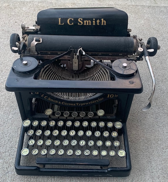 Vintage L C Smith & Corona Typewriter: Steampunk Office Decor - Etsy