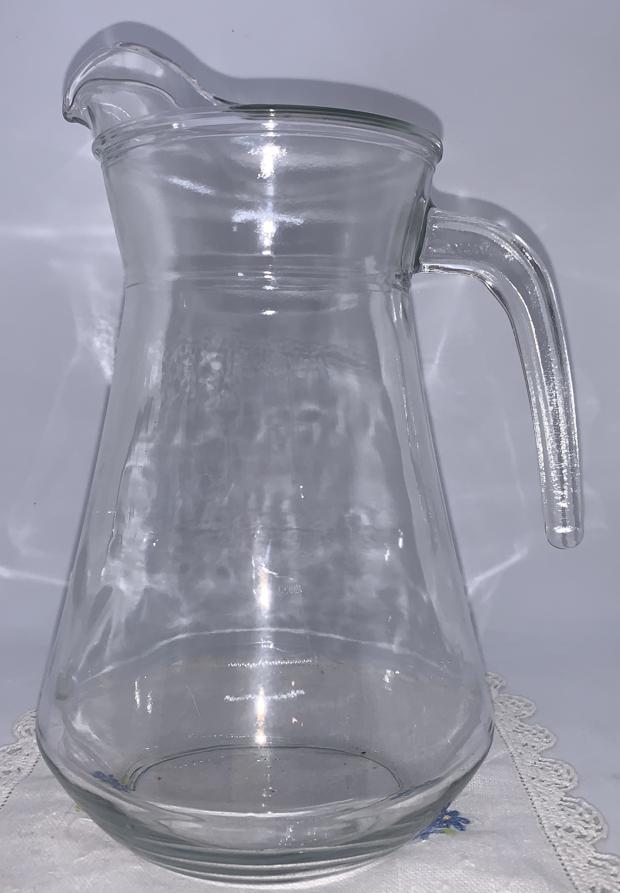 Vintage Clear Glass Pitcher Ice Tea Pitcher KoolAid Etsy