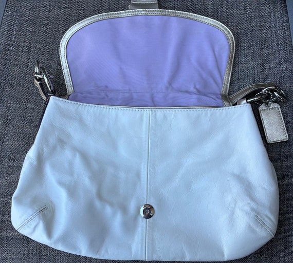 Authentic Coach Bag, White Leather Soho Signature Sho… Gem