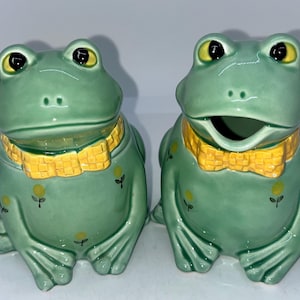 Vintage Otagiri Frog Sugar and Creamer Set: Japanese Kitschy Kitchen Decor