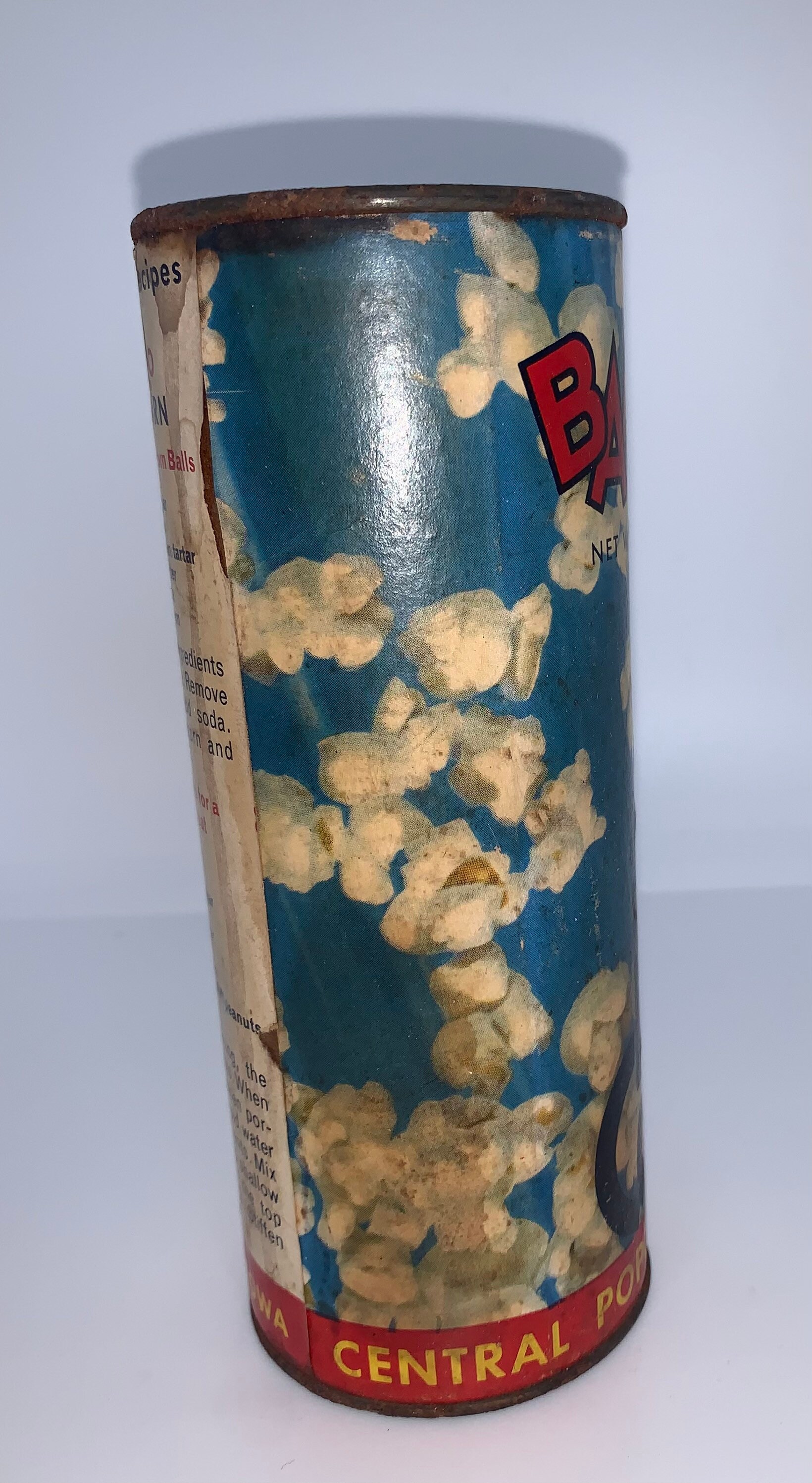 Vintage Bango Black Beauty Pop Corn, Central Popcorn Company, Schaller