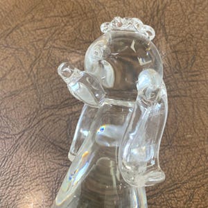 Glass Poodle Figurine: Dog Collector Paperweight