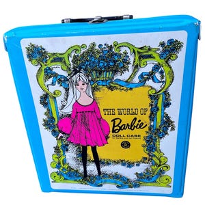 Vintage Barbie Case, The World Of Barbie Doll Case, 1967 Mattel, 1002, Doll Storage, Carrying Case, Mod Barbie Case, 1967