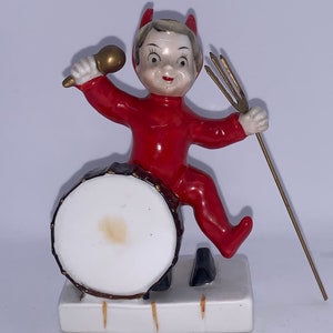 Vintage Ardalt Lenwile Jazz Devil Drummer Figurine