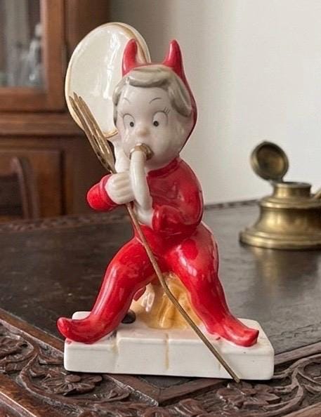 Vintage Devil Figurine - Etsy