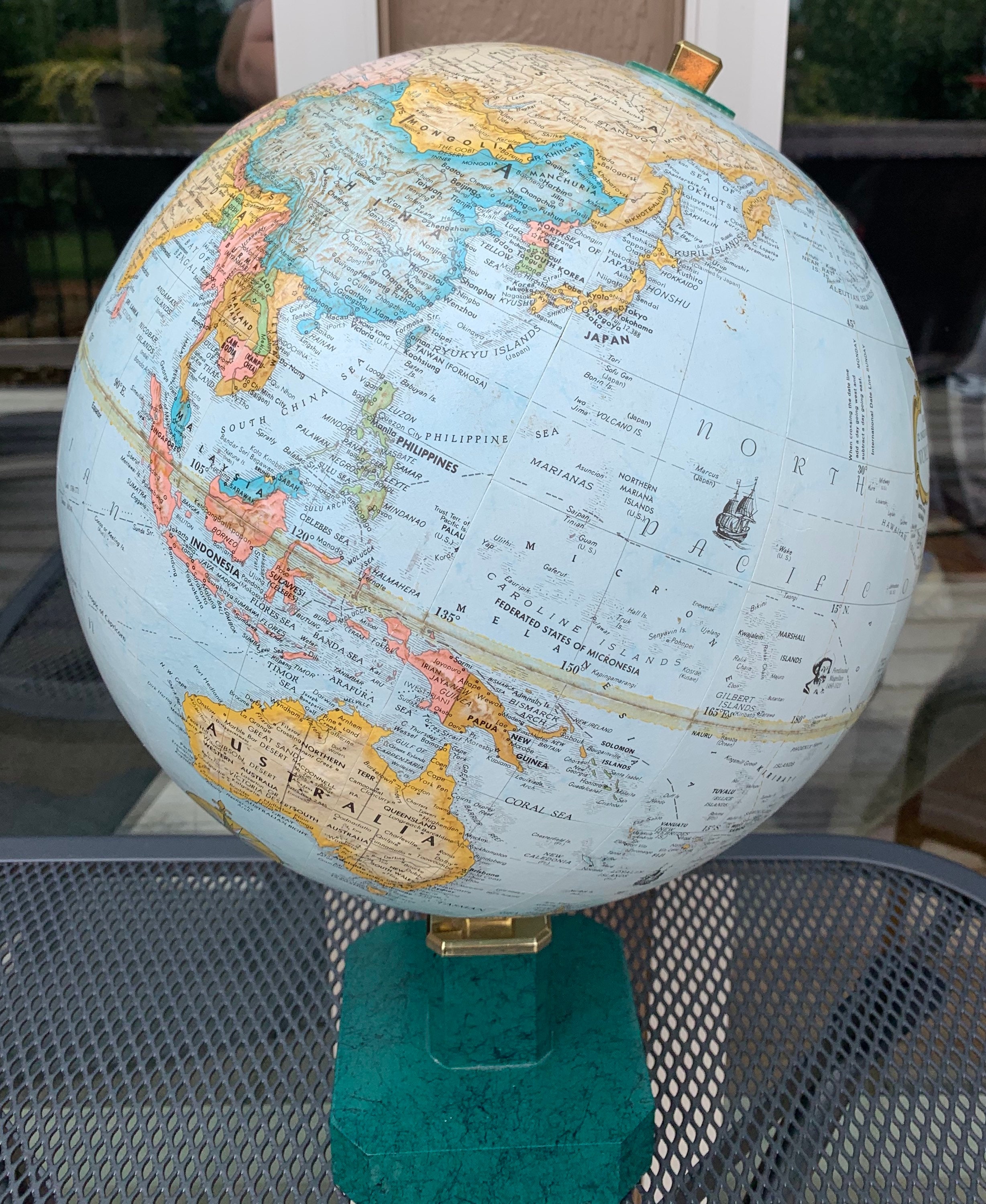Vintage Replogle World Globe: 12 Inch Classic Series, Raised