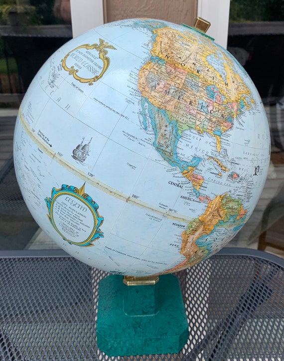 Vintage Replogle World Globe: 12 Inch Classic Series, Raised