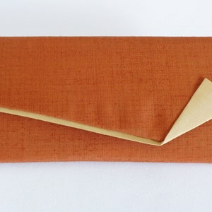 Cartera de ceremonia del té japonesa con 2 compartimentos, cartera plana Fukusa basami, cartera de seda Tsumugi para mujer, bolso de mano de seda tejida, vintage sin usar #S6646