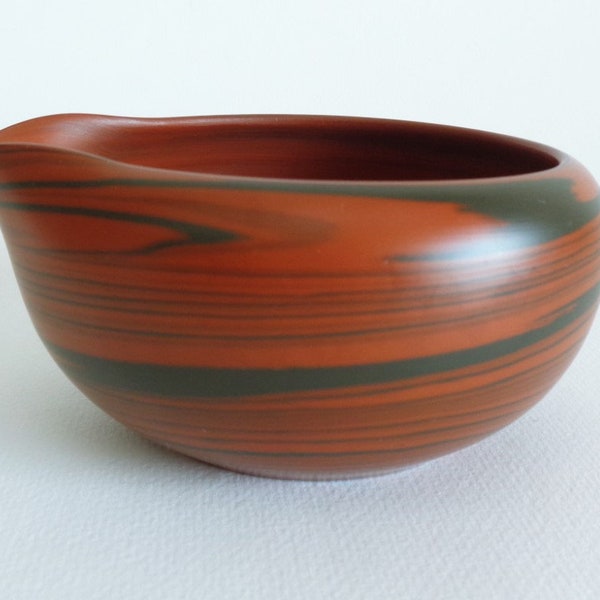 6997 # pot Yuzamashi Nerikomi Tokoname poterie artistique marquée faite à la main, bol verseur polyvalent Katakuchi japonais de haute qualité