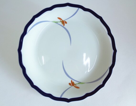 Koransha Porcelain Platter Vintage Orchid Lace Platter Porcelain