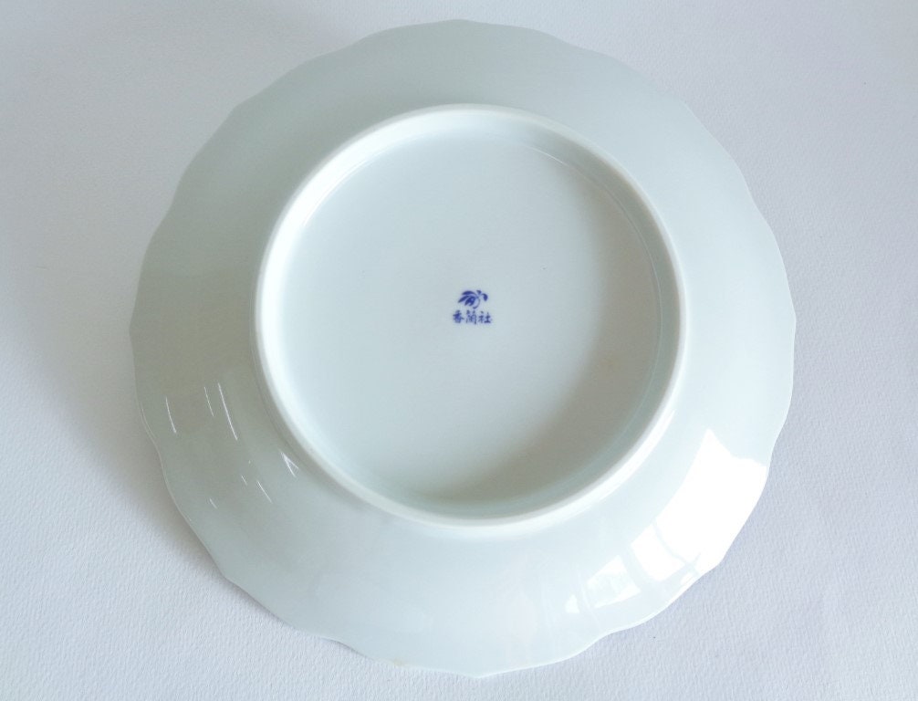 Koransha Plates Set 5 Pcs.vintage Orchid Lace Plate Porcelain