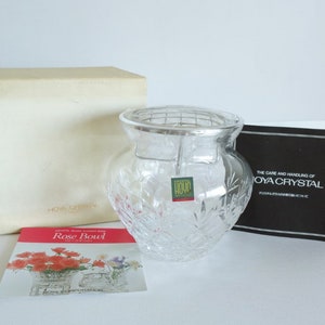 Hoya Crystal glass Shoka Ikebana Flower vase /Japanese ART flower vase for Shoku ikebana ,Original box #S5287