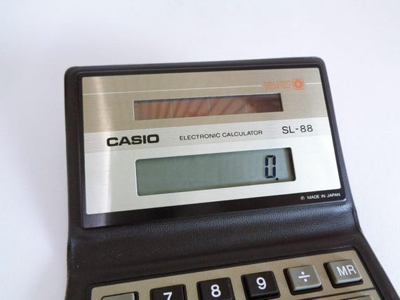 Casio Electronic Calculator SL 88 High Power Solar Cell in Slim Pocket Case Perfect Condition made in Japan 8450 Etsy Canada