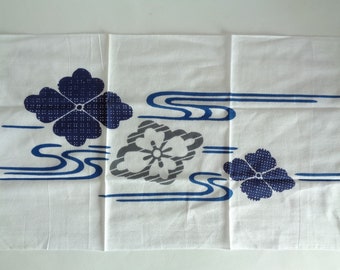 Asciugamano in cotone Tenugui, asciugamano tradizionale giapponese Tenugui, asciugamano decorativo da collezione dal Giappone, vintage, inutilizzato, presenta MACCHIE gialle #S7064