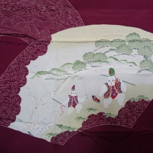 Furoshiki cloth L size/ Gift cloth FUROSHIKI / Japanese wrapping cloth Furoshiki, Nylon Furoshiki cloth,Vintage unused #S6706