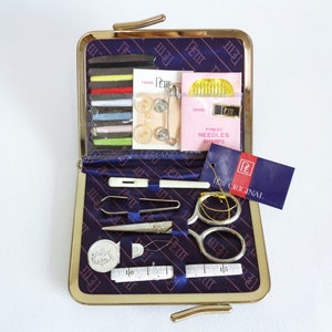 Sewing Kit With Case Portable Sewing Supplies For Home and Travelers ,Japanese Mobile Sewing tools kit, made in Japan #7390