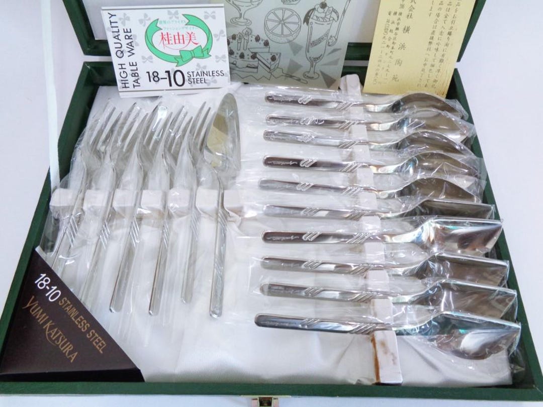 Designer Cutlery by Yumi Katsura Japanese 18-10 Stainless Luxury