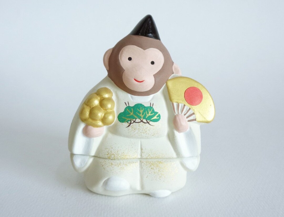 Monkey Kogo Incense Container for Tea Ceremony Japanese Hand Made Clay ...