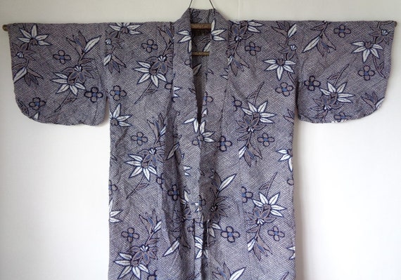 K7, Genuine Yukata ,Indigo Blue Yukata, Authentic