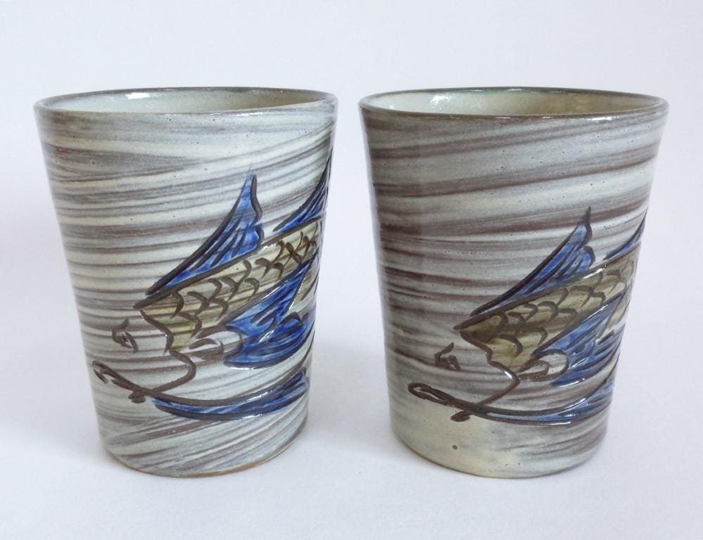 装飾的な模様の円筒形陶器 土器 Okinawa pottery - Etsy 日本