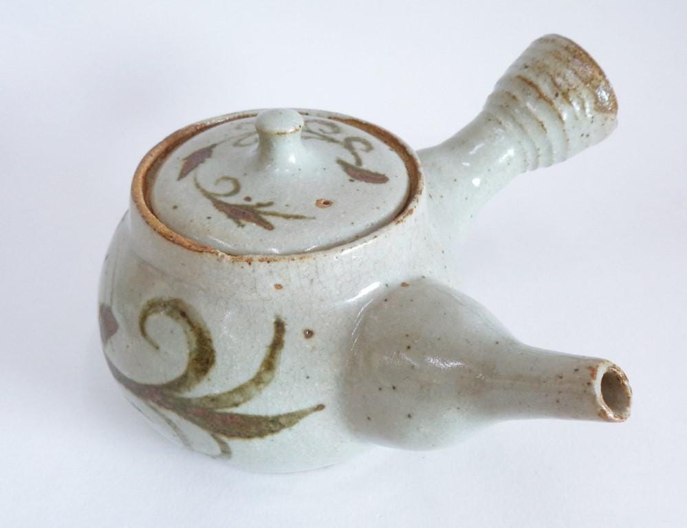 希少品】純銅製 カエルハンドル急須 花模様 【公式通販】