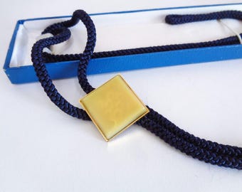 Bolo tie Japanese Nagasaki Tortoise shell crafts Hand made accessory, boxed #8460