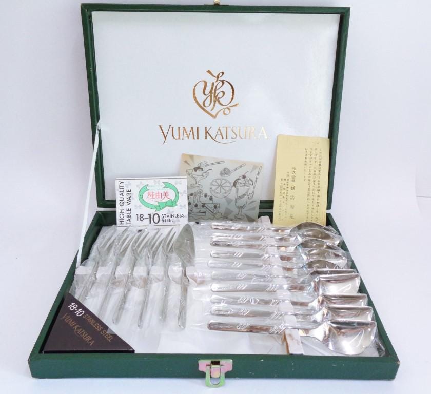 Designer Cutlery by Yumi Katsura Japanese 18-10 Stainless Luxury