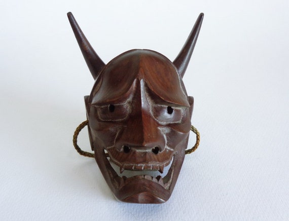 S7220# Antique Hannya wooden mask,Old Japanese Wo… - image 1