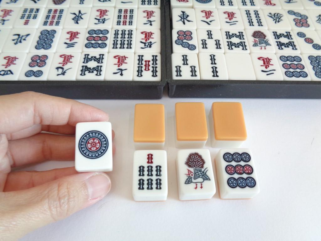 Mahjong Full Set, Vintage Japanese Riichi Mah Jong in Case, 