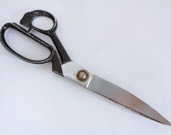 Tailor's Sewing Scissors, Japanese High-Carbon Steel Handmade Fabric Dressmaking Shears, Vintage #8490