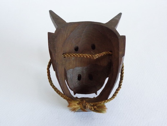 S7220# Antique Hannya wooden mask,Old Japanese Wo… - image 3