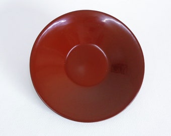 Chataku wooden coaster,Japanese Yamanaka Handcrafted CHATAKU Vermilion red Urushi Lacquered Wood Tea plate,Unused,Price for one #7320