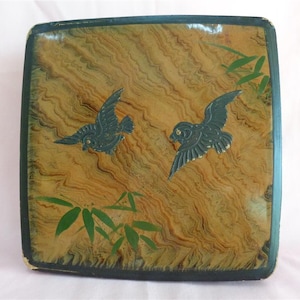 Japanese Antique lacquer wood box  #S122