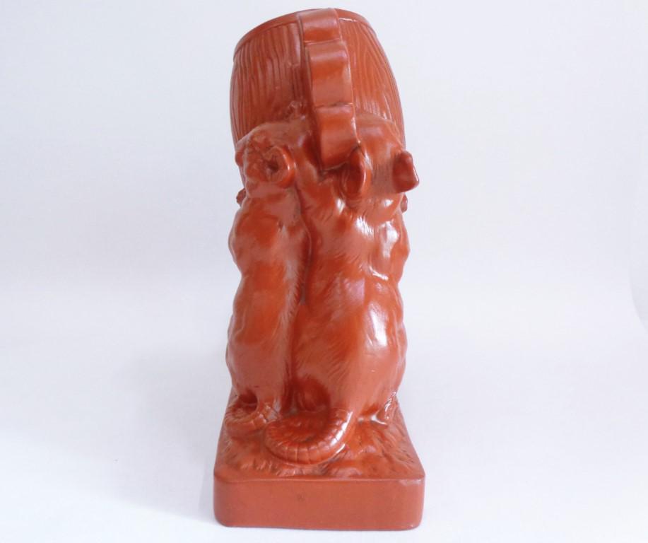 打出の小槌を持ったネズミの彫刻 置物、常滑の赤土製大像 #8490 - Etsy