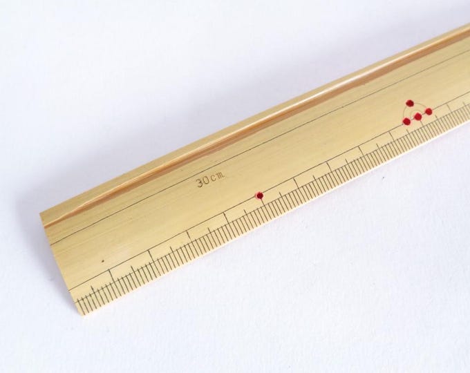 Japanese Bamboo Scale Ruler High-quality Collectible Metric ...