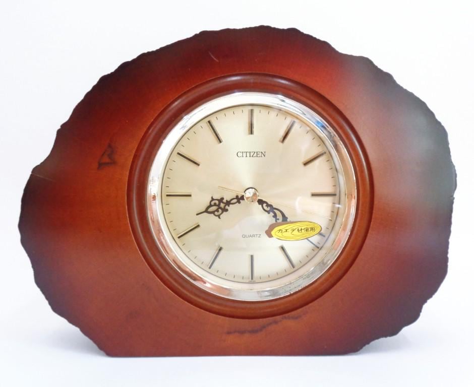 CITIZEN Mantle Clock Rhythm Quartz , Maple Wood, Good Working