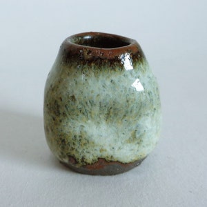 Miniature jar Japanese Artistic Chosen Karatsu Tenmoku pottery small vessel for tea ceremony #S3237