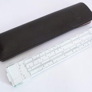 Sun Hemmi Slide Ruler in Original Case, Vintage Japanese High-quality Hemmi brand laminated rule ,made in Japan #8490