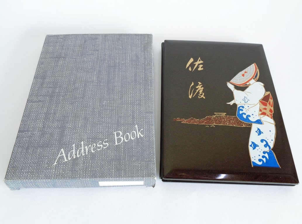 Address & Phone Book, Japanese Lacquered Address Phone Book, Original Box  S5842 - Etsy