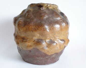 アンティークの巨大な容器 丹波花瓶・壺 日本製 丹波焼 灰釉陶器 江戸