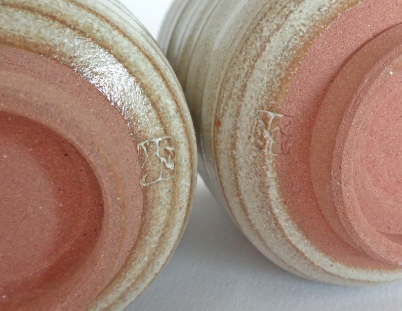 S1928 Meoto Yunomi Kyo-yaki Tea cups pair Japanese Kyoto Artistic pottery Chawan tea cup set 2Original box,Marked