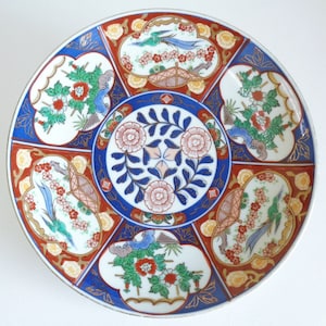 Dekorativer Teller Golden Imari, Vintage Japanischer Superb Handgemalter markierter Porzellan dekorativer Wandbehangteller # S6868