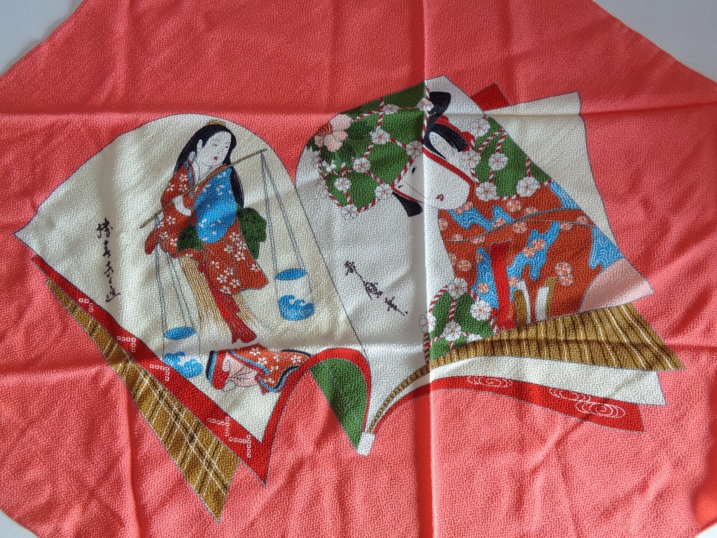 Furoshiki Collectible Gift Cloth Ukiyo-e Design, Japanese