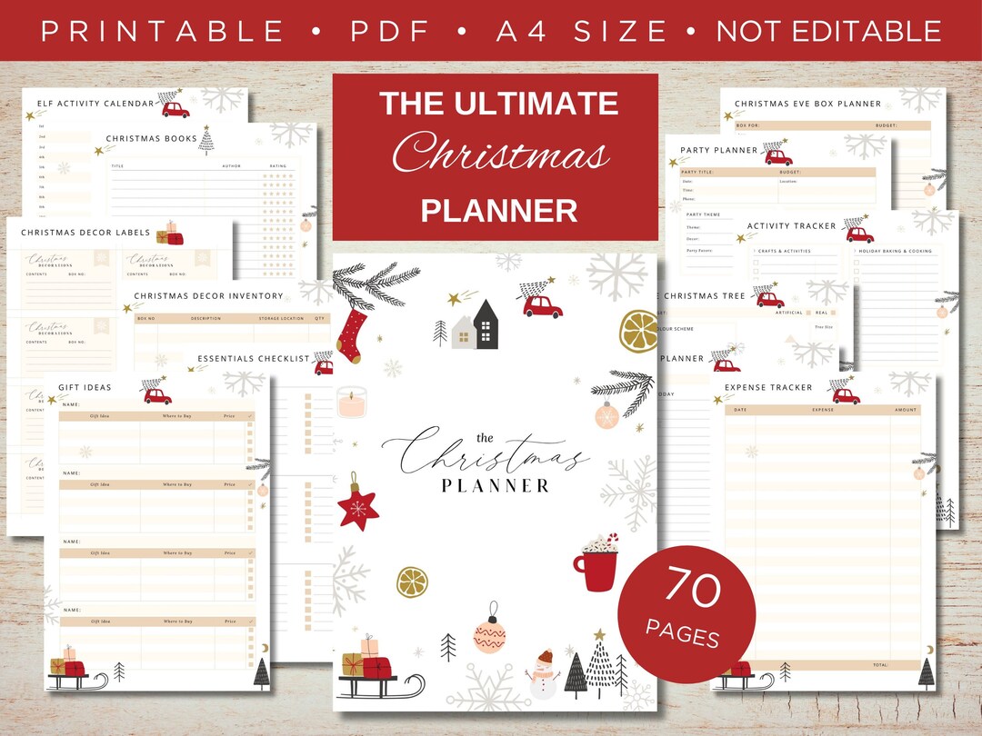 Christmas Planner Printable - Etsy