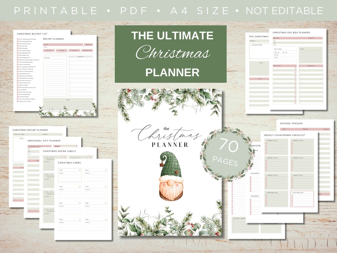 Christmas Planner Printable - Etsy