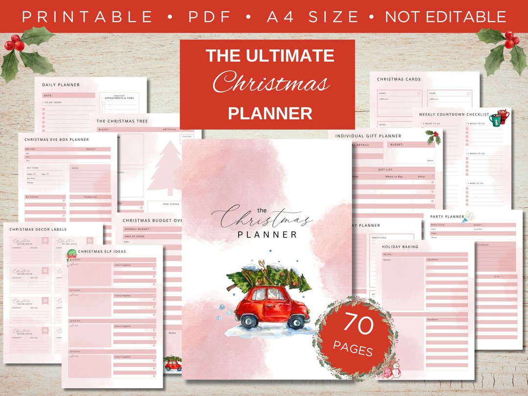 Christmas Planner Printable - Etsy