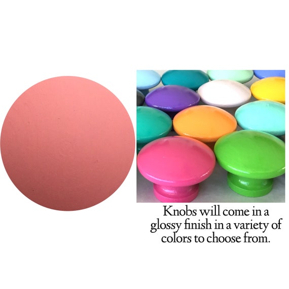 Coral Knob Colorful Drawer Knobs Decorative Knobs Dresser Etsy
