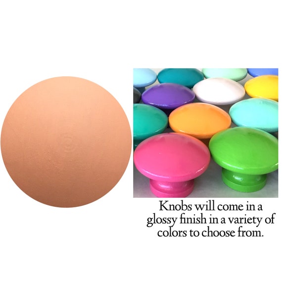 Peach Knob Colorful Drawer Knobs Decorative Knobs Dresser Etsy